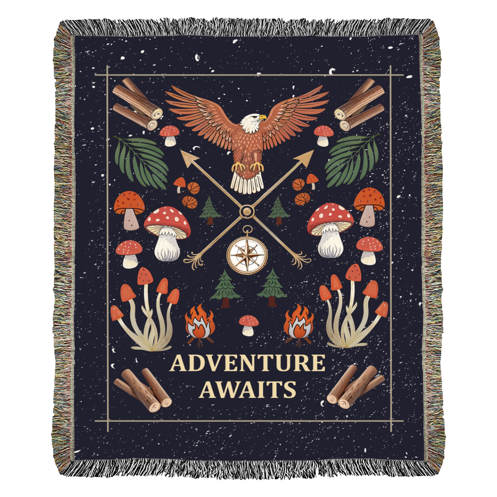 Adventure Awaits - Woven Blanket